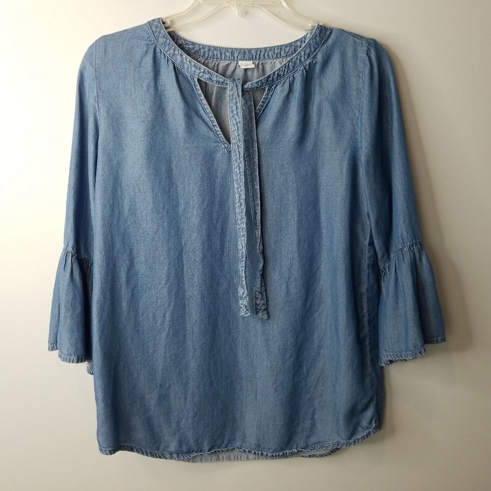 Old Navy 100% lyocell swing bell sleeve shirt xs